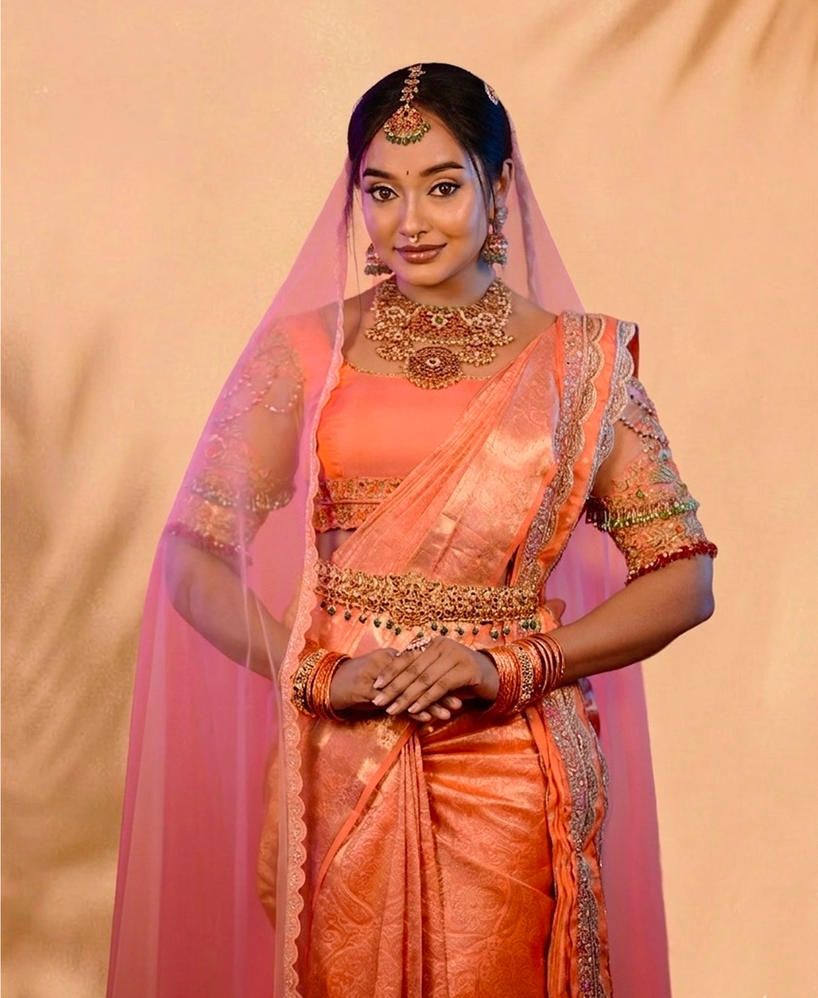 Peach Aura Couture - Bridal Saree